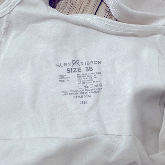 Ruby Ribbon Lace Cami White Level 4 Support - Picture 4 of 4